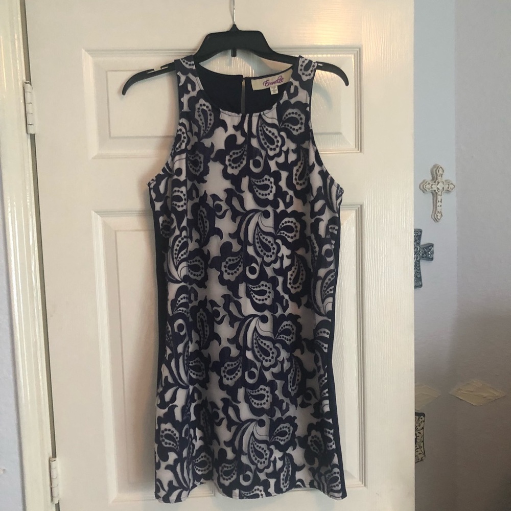 Blue and White dress